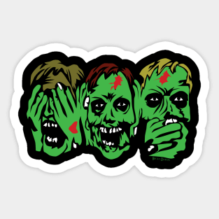 3 Zombies Sticker